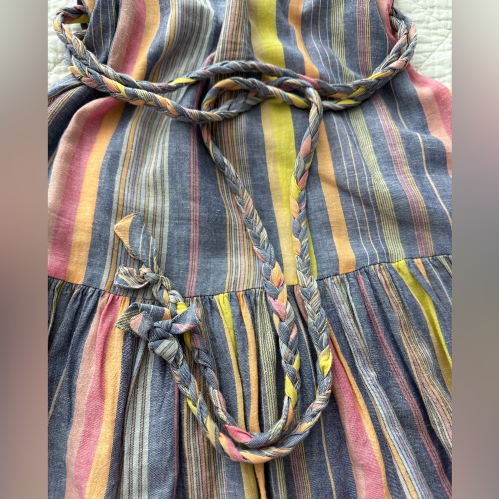 Marine Layer Striped Mini Dress with Yellow and Pink - Picture 3 of 10
